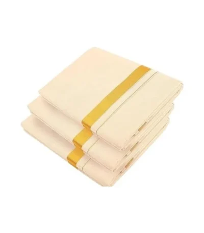 Cream Golden Kasav Double Mund