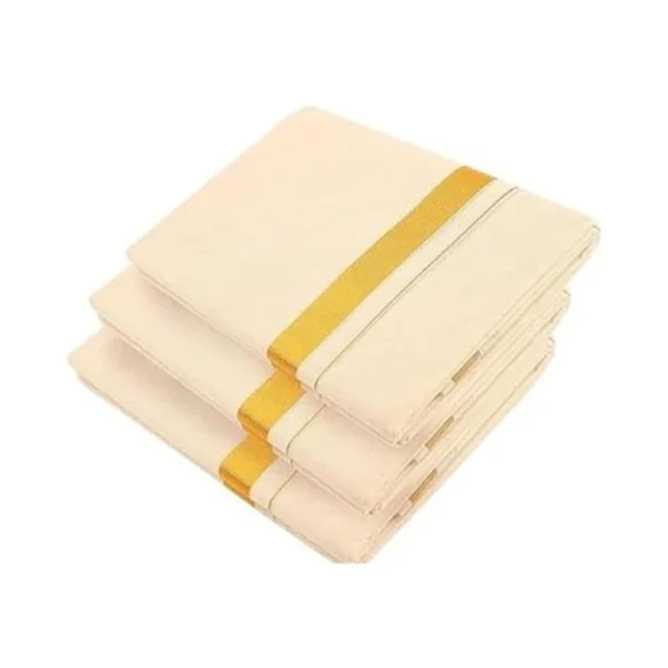 Cream Golden Kasav Double Mund