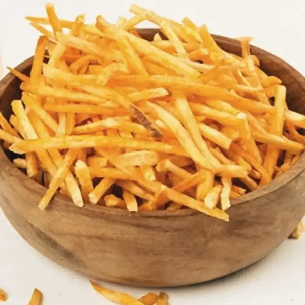 Kappa Stick Kerala tapioca snack crispy sticks in bowl