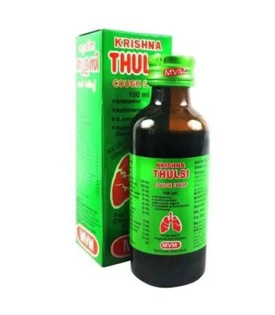 Krishna Tulsi cough syrup herbal Ayurvedic medicine for cold and cough
