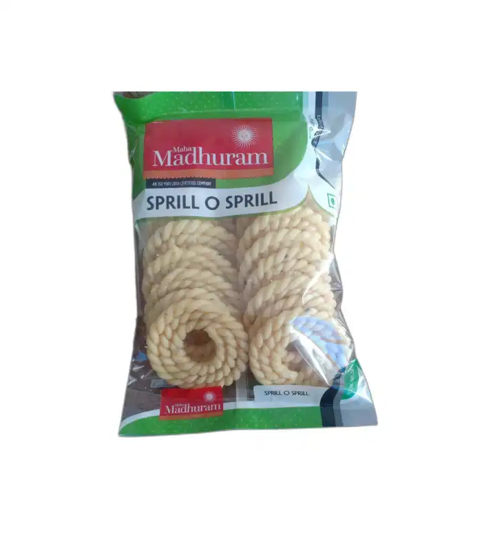 Madhuram white spiral murukku crunchy snack Madhuram white spiral murukku crunchy snack