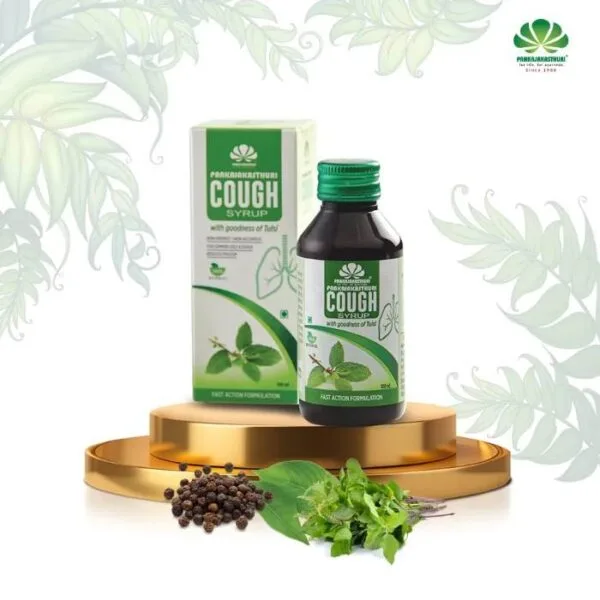 Pankajakasthuri tulsi syrup Ayurvedic herbal cough relief medicine
