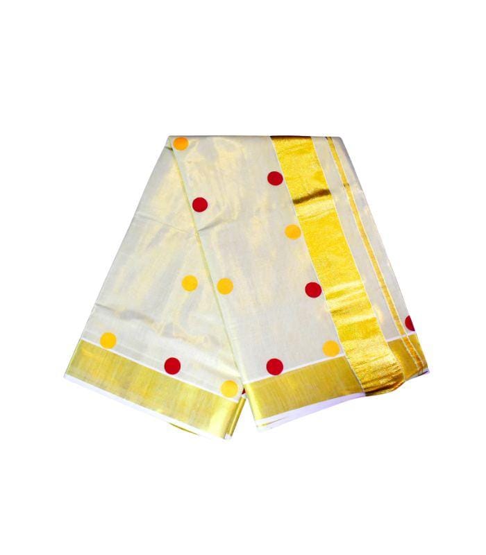 Kerala Traditional Set Saree Kerala Set Saree with Golden Kasavu Border – Traditional White Saree