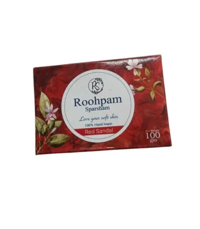 Red Sandal Handmade Soap 100g natural herbal soap for glowing skin and tan removal