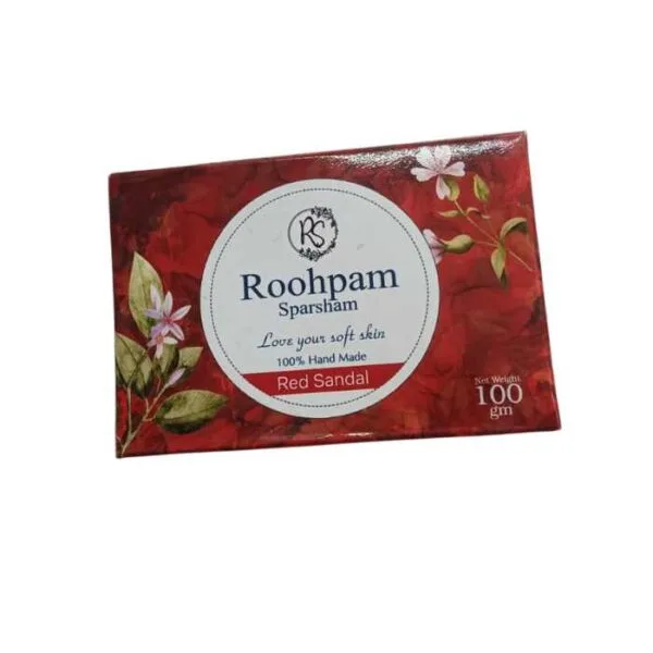 Red Sandal Handmade Soap 100g natural herbal soap for glowing skin and tan removal