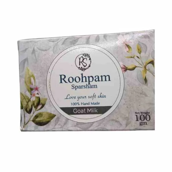 Roohpam Goat Milk Handmade Soap 100g natural organic soap for soft skin